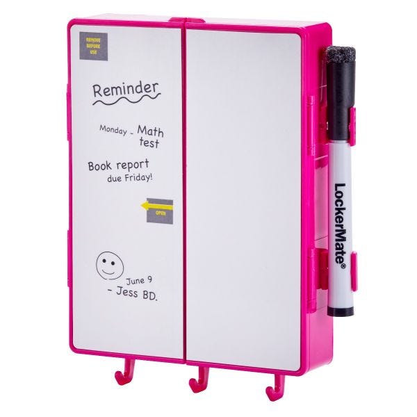 Lockermate Magnetic Locker Kit® Mirror, Pink