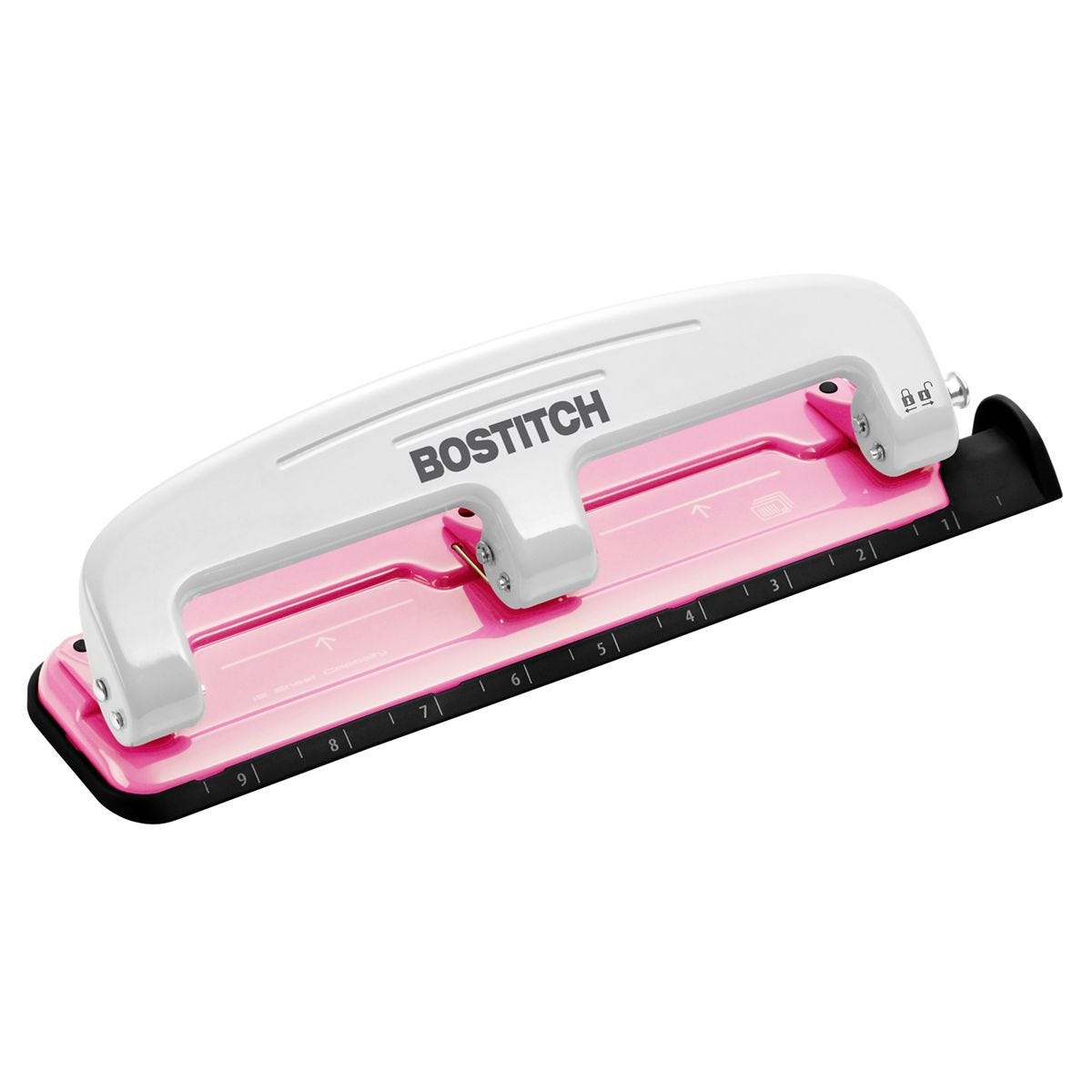 inCOURAGE™ 12 Three-Hole Punch, Pink/White